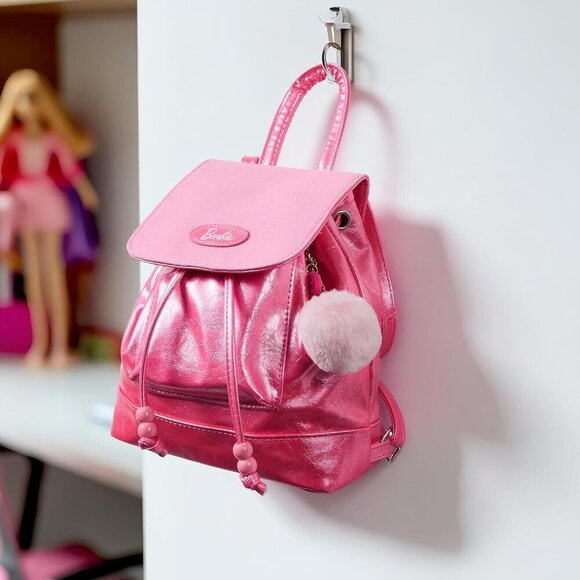 Pink Mini Backpack Leather Girls Women Adjustable Straps Travel School main image 6